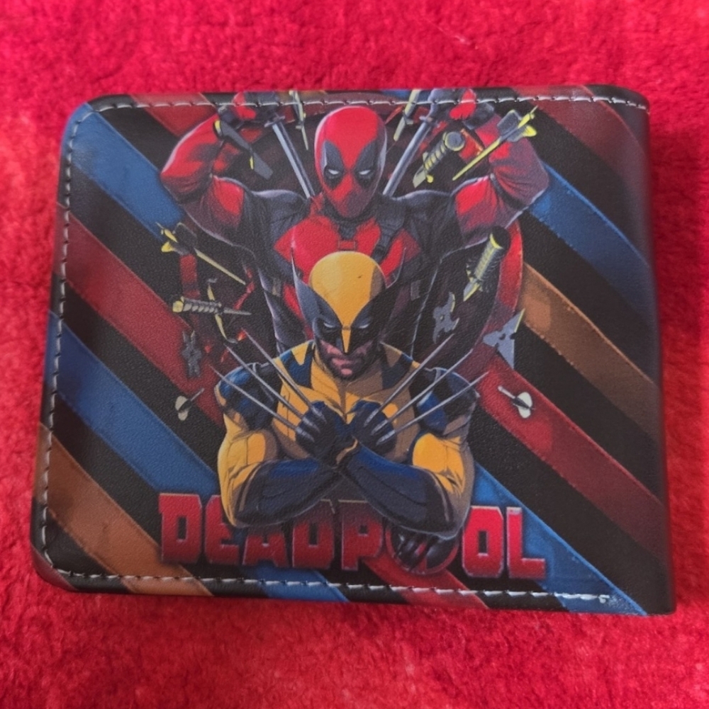New Deadpool wolverine marvel comics anime manga leather wallet
